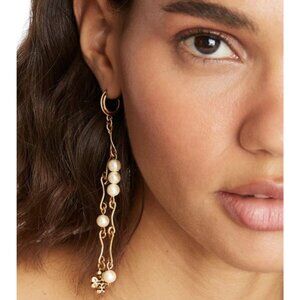 STUNNING!! TORY BURCH BRUTALIST PEARL DROP EARRINGS